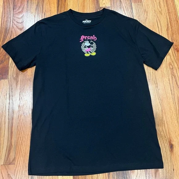 Women's Black Disney Mickey And Friends Large Fresh T-Shirt - Picture 5 of 8